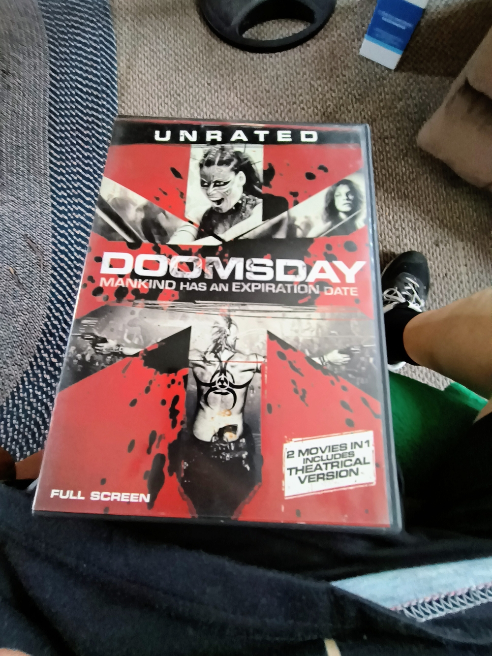 Doomsday Unrated DVD - Red and Black Movie Case